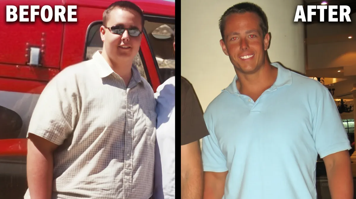 Dave's before and after transformation